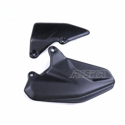 AISKA 100% Dry Carbon Fiber Parts Motorcycle Accessories Heel Plates for Ducati Multistrada V4 1100 2021-2023