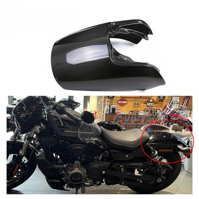 AISKA Twill Weave Glossy 100% 3K Carbon Fiber Tailstock Cover Plate for Harley Davidson VRSCF V-Rod Muscle