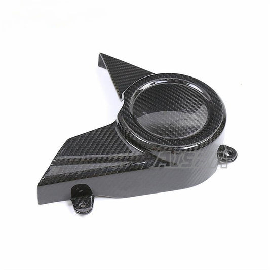 AISKA Twill Weave Glossy 100% 3K Carbon Fiber Chain Wheel Front Cover Sprocket Cover for Harley Davidson Sportster S 1250