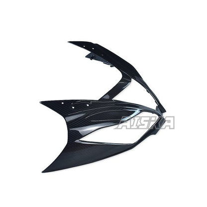 AISKA 3K Dry Carbon Fiber Motorcycle Front Headlight Nose Cover Fairing for Kawasaki Ninja ZX-6R 2013-2024