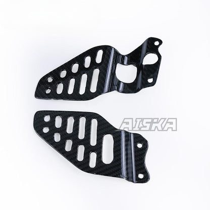 AISKA R6 Carbon Fiber Heel Guards Motorcycle Carbon Fibre Heel Guards Protectors Shield Guard Cover for Yamaha R6 2017-2024