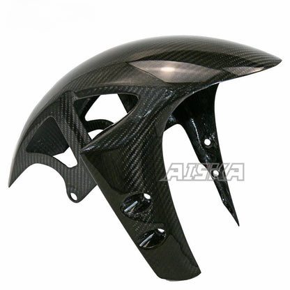 AISKA 100% 3K Dry Carbon Fiber Motorcycle Front Fender Hugger Mudguard for Yamaha YZF R1 R1M 2009-2025