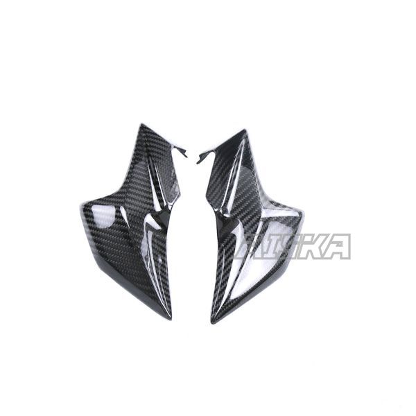AISKA 3K Dry Carbon Fiber Motorcycle Accessories Front Side Nose Headlight Fairing Panel for Kawasaki Z900 2020-2024