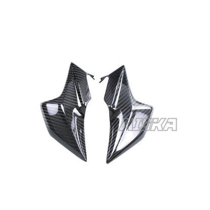 AISKA 3K Dry Carbon Fiber Motorcycle Accessories Front Side Nose Headlight Fairing Panel for Kawasaki Z900 2020-2024