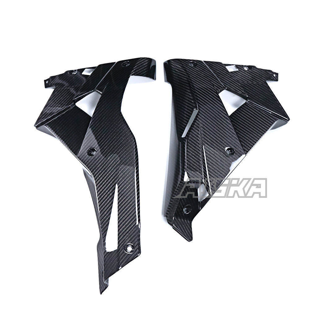 AISKA 100% 3K Twill Glossy Dry Carbon Fiber Lower Belly Pan for Aprilia RS457 2023 2024 2025