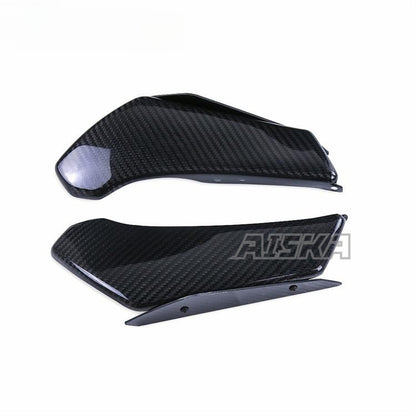 AISKA Twill Weave 100% 3K Full Carbon Fiber Motorcycle Front Side Winglet Wings Spoiler Fairing Cowl for BMW S1000RR 2015-2018
