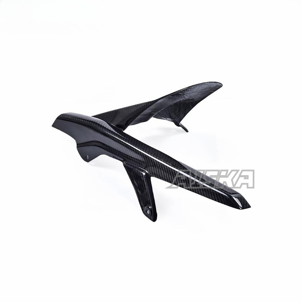 AISKA Motorcycle 3K Dry Carbon Fiber Rear Fender Chain Guard Mudguard Hugger for Honda CB650F CBR650F 14-18 CB650R CBR650R 2019+