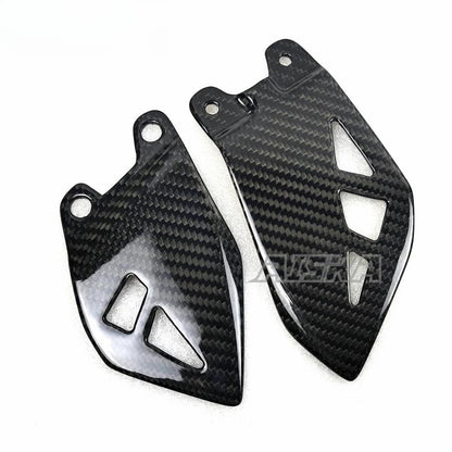 AISKA Dry Carbon Fiber Motorcycle Accessories for Kawasaki ZX10R ZX-10R 2016-2020 Rearset Plate Foot Peg Protector Heel Fairing