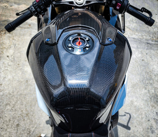AISKA 100% 3K Pre-Preg Motorcycle Carbon Fiber Full Fuel Tank Cover Protector for BMW S1000R S1000RR M1000RR 2019-2024