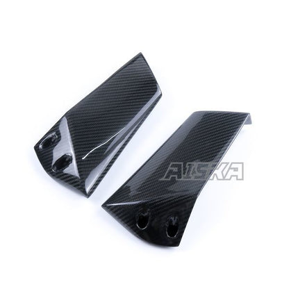 AISKA Full 3K Dry Carbon Fiber Aerodynamic Wing Spoiler Motorcycle Upper Fairing Winglets for Kawasaki Ninja H2 H2R 2015-2024