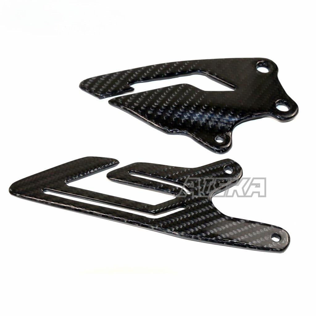 AISKA 100% Dry Full Carbon Fiber Motorcycle Rearset Heel Guards Plates for Yamaha R1 R1M 2015-2019