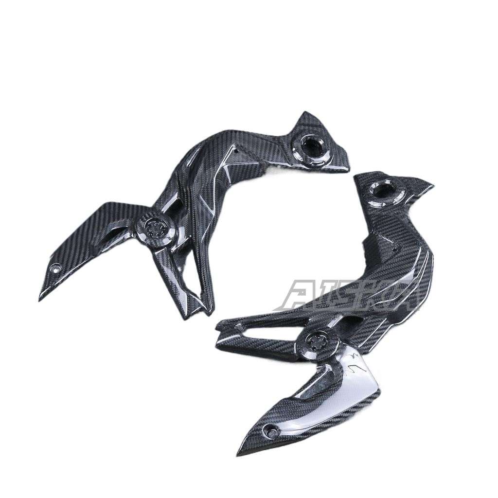 AISKA 3K Dry Carbon Fiber Motorcycle Accessories Side Trim Fairing Frame Guard Panel Cover for Kawasaki Z900 2017 2018 2019
