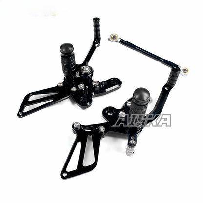 AISKA CNC Aluminum Footpeg Rearset Motorcycle Driver Adjustable Footrest Rearset for Suzuki Hayabusa GSXR1300R Gen3 2021-2025