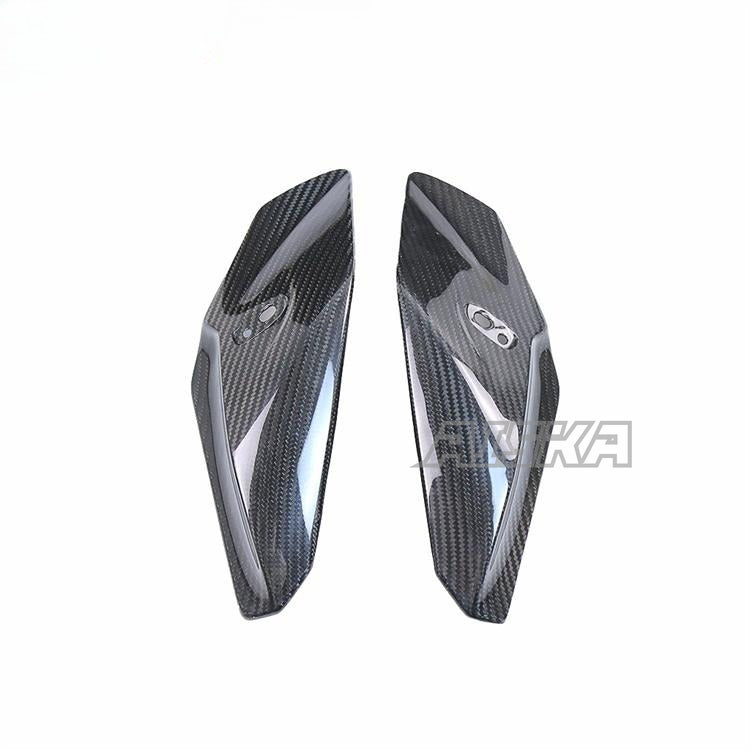 AISKA 100% 3K Carbon Fiber Motorcycle Front Headlight Side Panels Cover Fairing for BMW S1000R 2014-2020