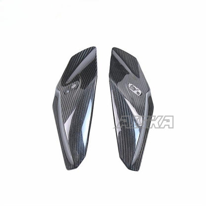AISKA 100% 3K Carbon Fiber Motorcycle Front Headlight Side Panels Cover Fairing for BMW S1000R 2014-2020