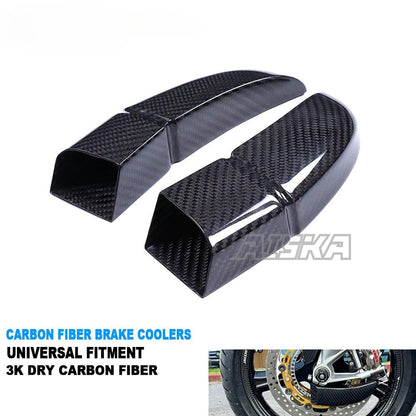 AISKA Universal Carbon Fiber Fairings Parts Motorcycle Brake Disk Cooler Air Duct for S1000RR CBR1000RR RS660 Panigale V4 MT07