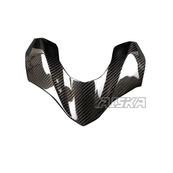 AISKA 3K Dry Carbon Fiber Motorcycle Fairing Front Headlight Beak Nose Extension Cover for Kawasaki Z900 2017 2018 2019