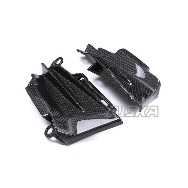 AISKA 3K Dry Carbon Fiber Motorcycle Accessories Front Air Intake Ram Insert Trim Panel Fairing for Kawasaki Z1000 2014-2019