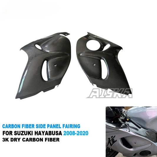 AISKA 100% 3K Carbon Fiber Motorcycle Left Right Side Panels Fairing for Suzuki GSX1300 R Hayabusa Gen2 2008-2020