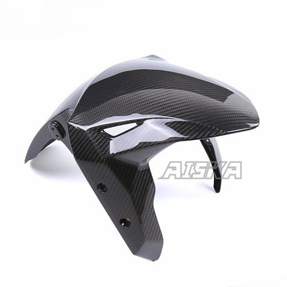 AISKA 100% Dry Carbon Fiber R3 Fender Motorcycle Front Fender Splash Hugger Mudguard for Yamaha YZF-R3 YZF R3 2022 2023 2024