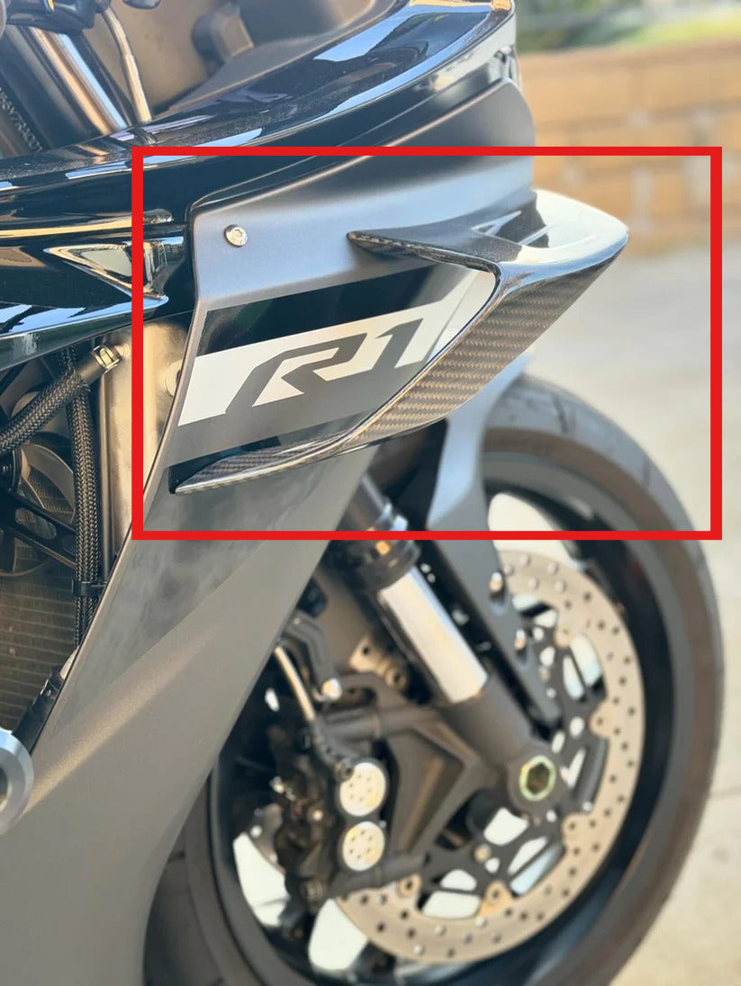 100% Carbon Fiber  Motorcycle Accessories  Fixed Wing Fairing Reducer Air Deflector Winglets for YAMAHA R1 R1M R3 R6 2015+