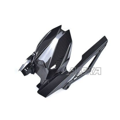 AISKA 3K Dry Carbon Fiber Motorcycle Rear Fender Mudguard Splash Guard Cover for Kawasaki Ninja ZX-25R 2020-2024
