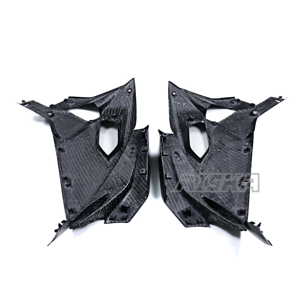 AISKA 100% 3K Twill Glossy Dry Carbon Fiber Large Side Panel Fairings for Aprilia RS457 2023 2024 2025