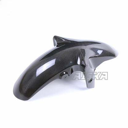 AISKA Twill Weave Carbon Fiber Fender Motorcycle Front Wheel Hugger Fender Mudguard for Yamaha YZF R3 2015 2016 2017 2018
