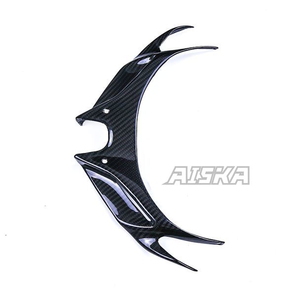 AISKA 100% 3K Dry Carbon Fiber Motorcycle Accessories Front Fairing Aerodynamic Wing Cover for Kawasaki Ninja 400 2018-2024