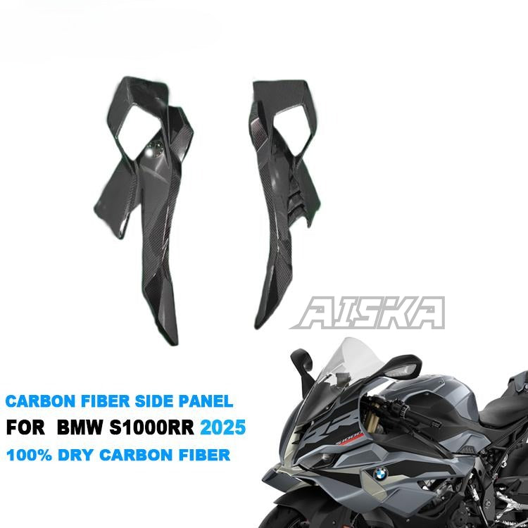 AISKA 100% 3K Full Carbon Fiber Motorcycle Front Upper Side Panel Fairing for BMW S1000RR 2023-2024