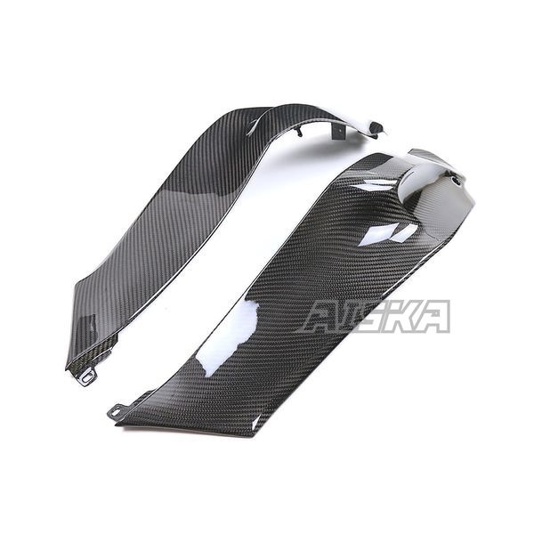 AISKA 3K Dry Carbon Fiber Motorcycle Front Fuel Tank Side Panels Plate Fairing for Kawasaki ZX10R ZX-10R 2021 2022 2023 2024