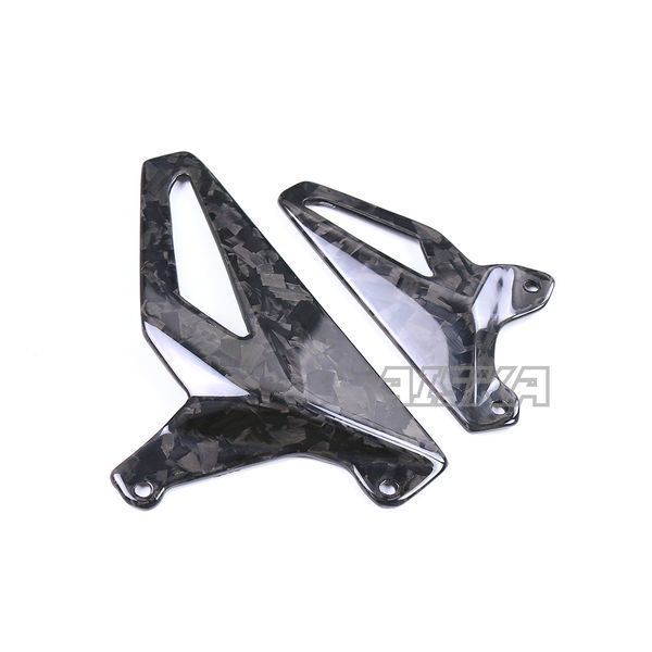 AISKA Panigale V4 Dry Carbon Fiber Motorcycle Accessories Rear Footrest Heel Guard Cover for Ducati Panigale V4 V4S V4R 2018-2024