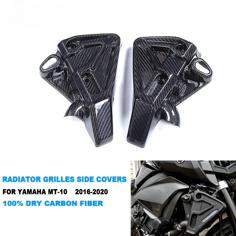 AISKA 100% 3K Dry Carbon Fiber Motorcycle Radiator Grilles Guard Side Covers for Yamaha MT10 FZ10 2016-2021