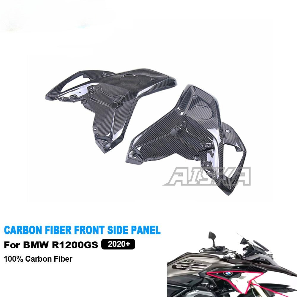 AISKA 100% 3K Full Dry Carbon Fiber Motorcycle Tank Lower Side Panels Fairing Kit for BMW R1200GS 2020+