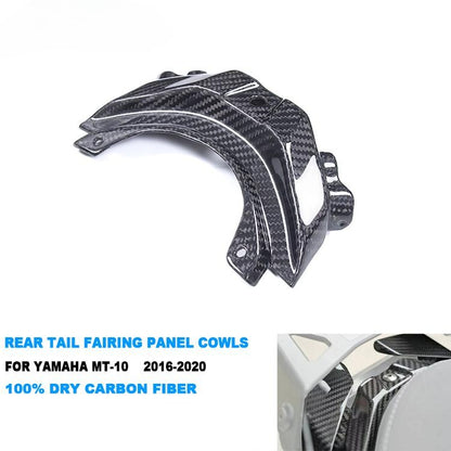 AISKA 100% 3K Dry Carbon Fiber Motorcycle Tail Fairing Side Panel Rear Tail Light Guard Cover for Yamaha MT10 FZ10 2016-2021