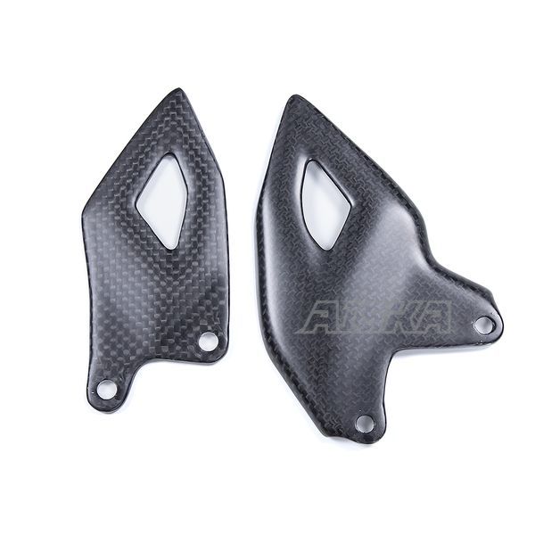 AISKA 100% 3K Full Dry Carbon Fiber Motorcycle Heel Guard Rearset Plate Cover for Ducati Panigale V4 V4S 2025