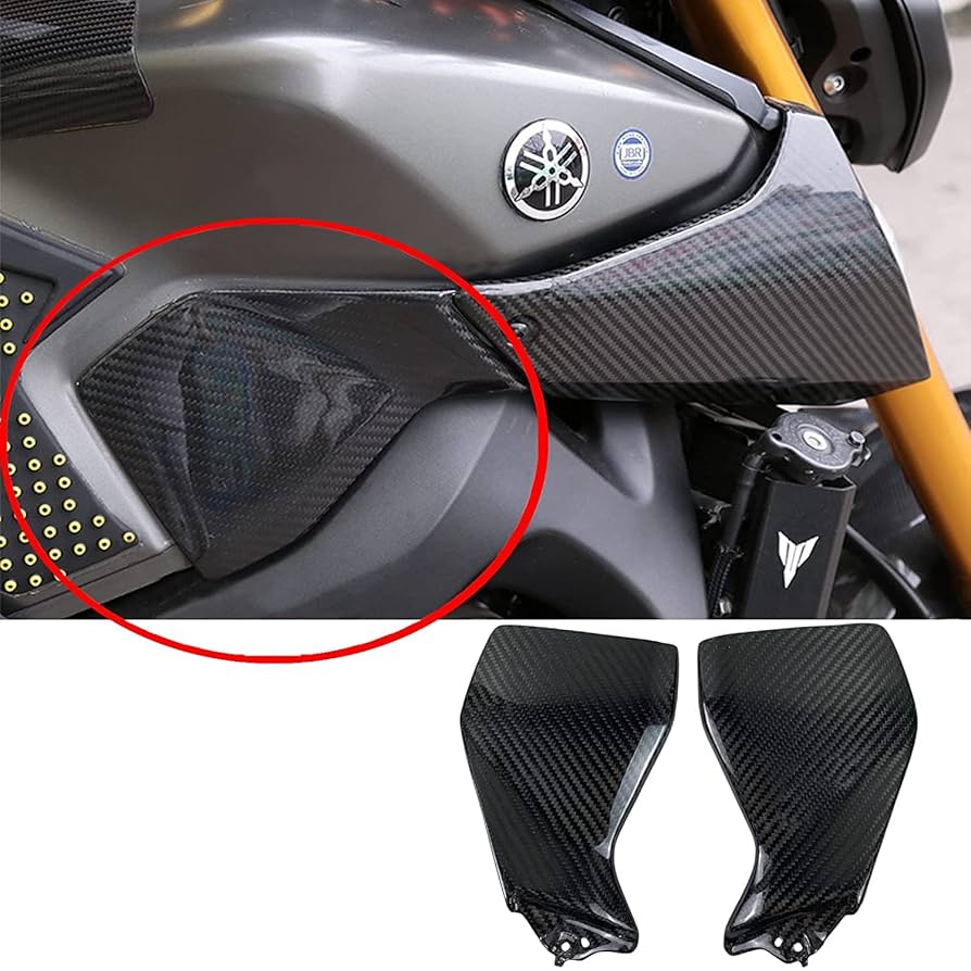 AISKA 100% 3K Pure Carbon Fiber Motorcycle Fuel Tank Side Panels Cover Guard Cowl for Yamaha MT09 FZ09 2014-2020