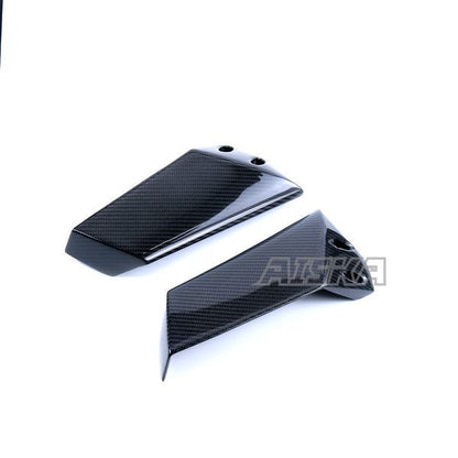 AISKA Full 3K Dry Carbon Fiber Aerodynamic Wing Spoiler Motorcycle Upper Fairing Winglets for Kawasaki Ninja H2 H2R 2015-2024