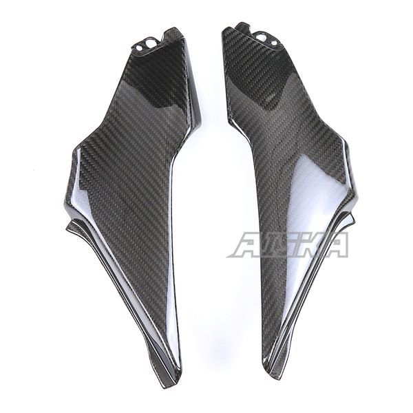 AISKA 3K Dry Carbon Fiber Motorcycle Accessories Seat Side Frame Cover Fairing Cowl Side Panel for Kawasaki Z900 2017 2018 2019
