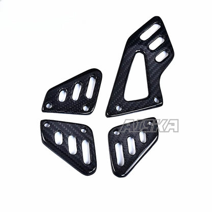 AISKA 100% 3K Pure All Dry Carbon Fiber Motorcycle Body Accessories Heel Guard Plates Fairing for Aprilia RSV4 Tuono V4 2021+