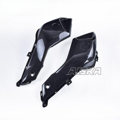 AISKA 100% Dry Carbon Fiber Motorcycle Fairings Upper Side Air Intake Panels Protection Covers for Yamaha MT07 MT-07 2014-2017