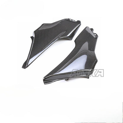 AISKA 3K Dry Carbon Fiber Motorcycle Fairing Accessories Seat Side Frame Cover Side Panel for Kawasaki Z900 2020-2024