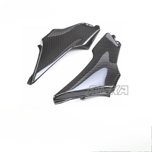 AISKA 3K Dry Carbon Fiber Motorcycle Fairing Accessories Seat Side Frame Cover Side Panel for Kawasaki Z900 2020-2024