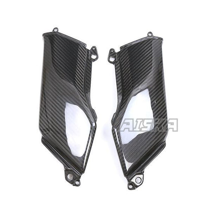 AISKA 3K Dry Carbon Fiber Motorcycle Accessories Fuel Tank Side Cover Fairing Cowling Side Panels for Kawasaki Z900 2020-2024