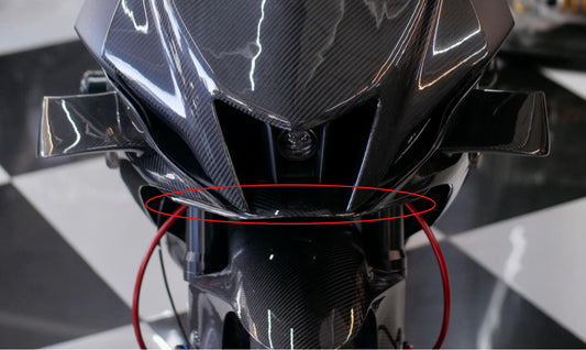 AISKA Motorcycle Carbon Fiber Accessories Spoiler Front Triangular Cover Fairing for Yamaha R7 2022 2023 2024