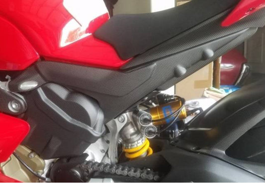 AISKA For Ducati Panigale V4 / V4S / V4R   Carbon Fiber Sub-Frame Covers Protectors  FULL VERSION Motorcycle Accessories Spare Parts 2018-2021