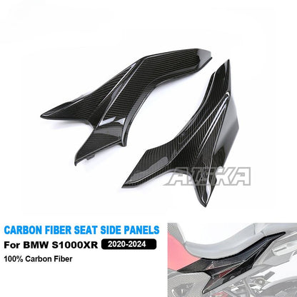 AISKA Wholesale 100% Dry Carbon Fiber Motorcycle Fairings Driver Seat Side Panels Cover for BMW S1000XR 2020-2024