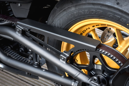 AISKA 100% 3K Dry Carbon Fiber Motorcycle Racing Rear Chain Guard Cover for Harley Davidson Sportster S 1250