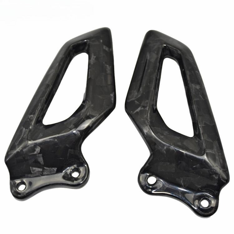 AISKA 3K 3*3 Twill Weave Gloss Motorcycle Carbon Fiber Foot Peg Cover Heel Guards for BMW S1000RR 2019-2024