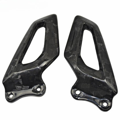 AISKA 3K 3*3 Twill Weave Gloss Motorcycle Carbon Fiber Foot Peg Cover Heel Guards for BMW S1000RR 2019-2025